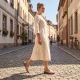 9. Comfortable women's slip-on sandals in beige Rieker 608D1-60