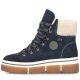 11. Rieker Y6347-14 Navy Blue Waterproof Leather Women's Ankle Boots