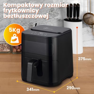 19. Extralink HOME AIR FRYER 5.2L EU SJ-520 Single 5.2L Hot Air Fryer Black