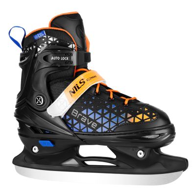 8. NH18190A 4-in-1 BRAVE BLUE-ORANGE ROLLER SKATES SIZE S (29-33) WITH NILS EXTREME HOCKEY BOARD