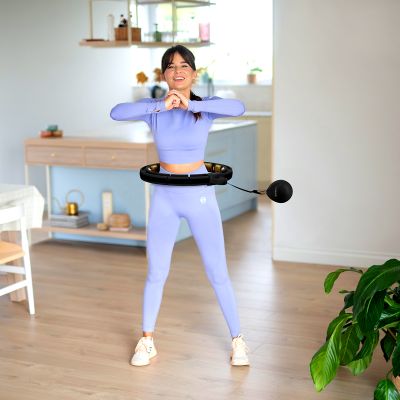 9. HHM13 NEW HULA HOP BLACK/GOLD WITH MAGNETS AND WEIGHT + HMS COUNTER