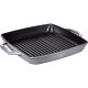 STAUB Square Cast Iron Grill Pan with Two Handles 33 cm, Graphite 40511-785-0