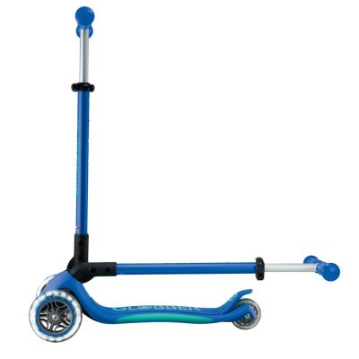3. Globber Primo Foldable Plus Lights Kids Classic Scooter Blue, Navy (Navy)