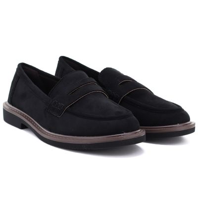 4. Women's suede lords shoes black Vinceza 62335