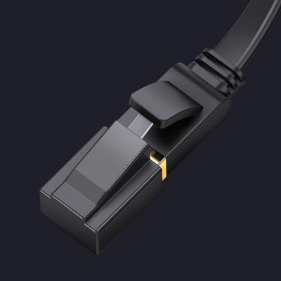 24. Ugreen Flat Cable Internet Network Cable Ethernet Patchcord RJ45 Cat 7 STP LAN 10 Gbps 10m Black (NW106 11265)
