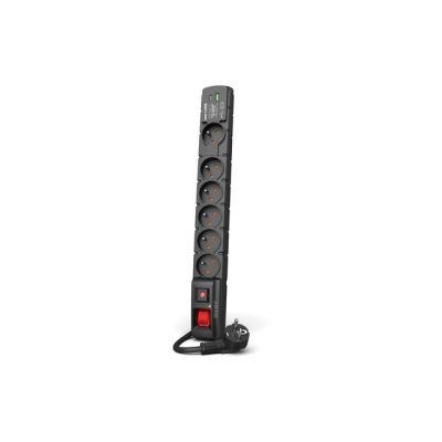 7. ACAR S6 USB A+C Power Strip 5M 6X 230V PL PD 3.0 QC Black