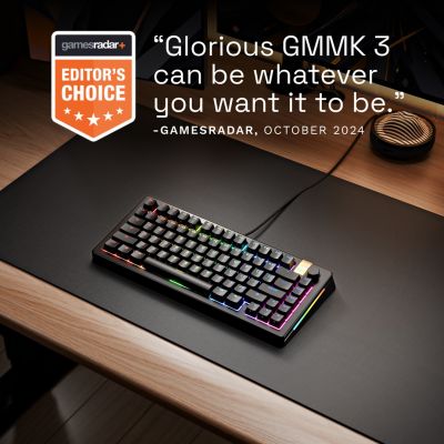 7. Glorious Gaming GMMK 3 PRO HE 75% Prebuilt USB Keyboard QWERTY US English Black