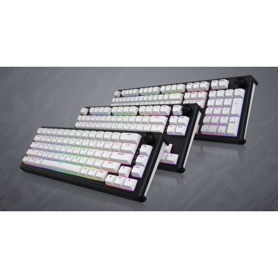 8. HATOR Skyfall Wireless 65 Gaming Keyboard USB + RF Wireless + Bluetooth QWERTY US English Black, White