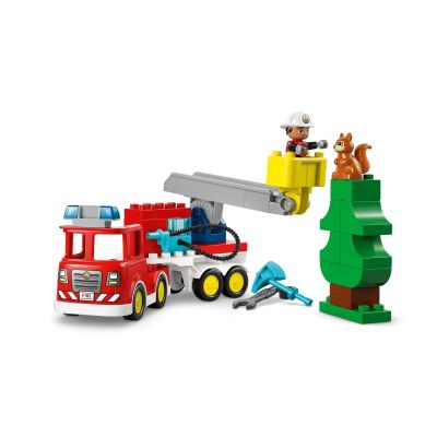 7. LEGO DUPLO TOWN 10473 Fire Truck with Hose and Fireman