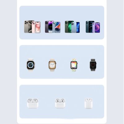 18. Duzzona W20 15W 4in1 inductive charger for iPhone / AirPods / Apple Watch with night lamp - white