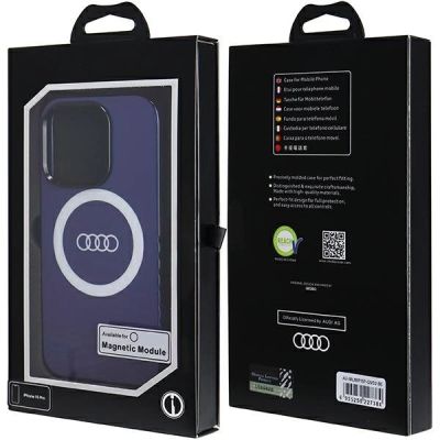 7. Audi IML Big Logo MagSafe case for iPhone 15 Pro - blue