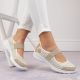 30. Comfortable Rieker W RKR575A openwork shoes, beige