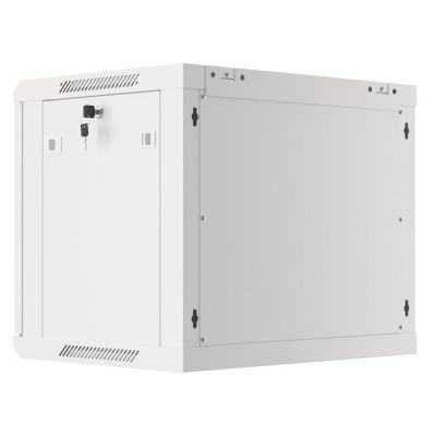 11. Rack installation cabinet, wall-mounted, 19" 9U, 600x450, gray, metal door, LANBERG (Flat Pack)