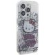 4. Hello Kitty IML Kitty On Bricks Graffiti case for iPhone 15 Pro Max - white