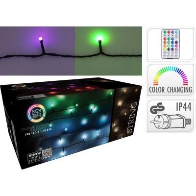 5. CHRISTMAS TREE LIGHTS 198 LED RGBW LIGHT CHAIN WITH REMOTE CONTROL