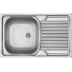 Single-bowl steel sink with drainer - built-in ZM5 3110 5907650845775