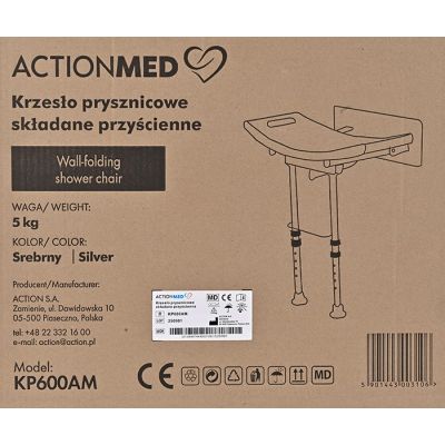 24. Wall-mounted folding shower chair