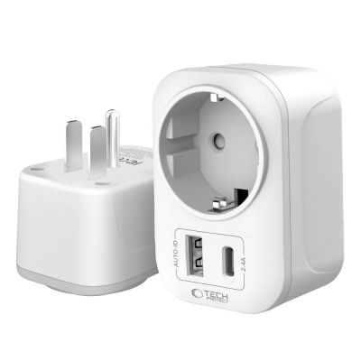 3. Tech-Protect TA100 US Adapter - White