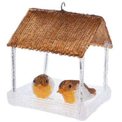 5. BIRD HOUSE LED DECORATION 185X165X230MM BROWN CANOPY
