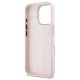 7. Guess Silicone Script Metal Logo & Frame iPhone 16 Pro Case - Pink