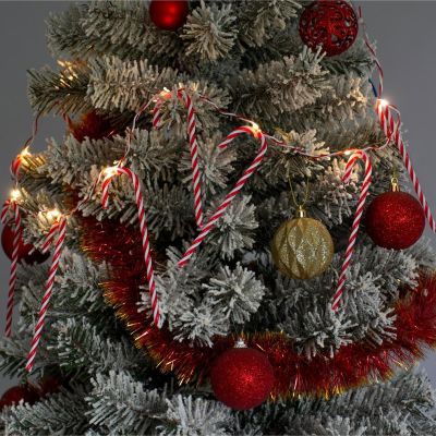 12. GARLAND LAMPS 10 LED LOLLIPOPS CHRISTMAS TREE CANDLES WARM WHITE LUCA