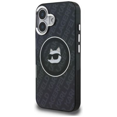 2. Karl Lagerfeld IML Choupette Head Logo MagSafe Case for iPhone 16 - Black