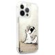 4. Karl Lagerfeld Liquid Glitter Choupette Fun Case for iPhone 13 / 13 Pro - Transparent Gold