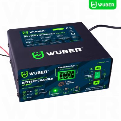 3. Microprocessor-Controlled Battery Charger 6–12V 15A + Battery Charger W14017 WUBER