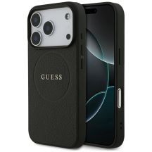 Guess Grained Ring MagSafe case for iPhone 17 Pro - black