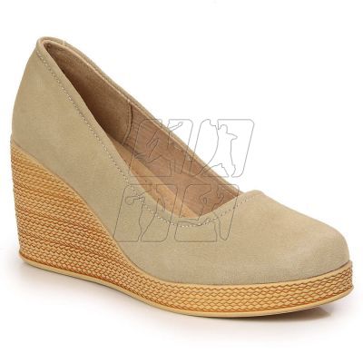 4. Leather pumps on the wedge Filippo W PAW339D beige