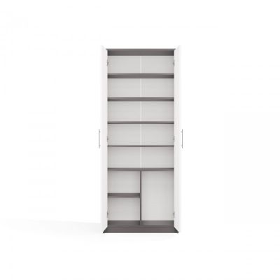 8. CLOSED SHELVING OLIV 2D ANTHRACITE/WHITE SET