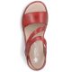 13. Rieker W RKR685 comfortable leather sandals red