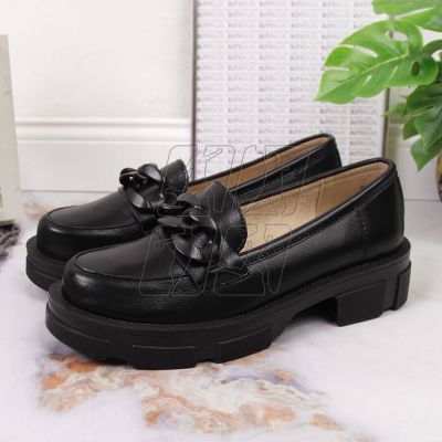 2. Leather shoes with chain Filippo W PAW252C black