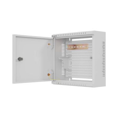 12. LANBERG TPR 10" installation cabinet with mesh panel 340X340X140, grey (assembled)