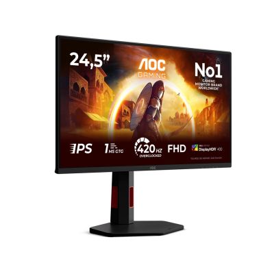 24. AOC G4 25G4KUR Computer Monitor 62.2 cm (24.5") 1920 x 1080 px Full HD LED Black, Red
