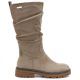 7. Women's warm, crinkled suede boots, beige M.Daszyński SA259-3