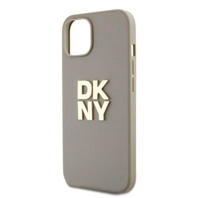 5. DKNY Wrist Strap Stock Logo case for iPhone 15 / 14 / 13 - beige