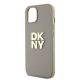 5. DKNY Wrist Strap Stock Logo case for iPhone 15 / 14 / 13 - beige