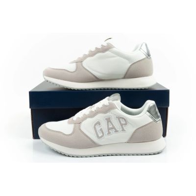10. Gap women's sports shoes Nashville Arch Logo sneakers fashionable comfortable white beige