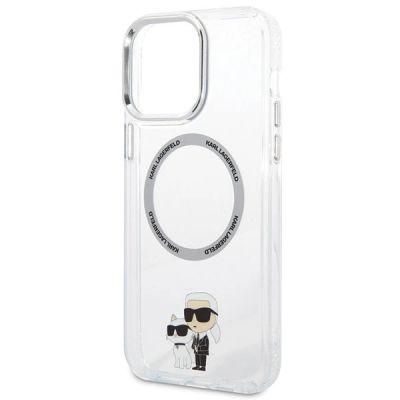 6. Karl Lagerfeld KKLHMP13XHNKCIT iPhone 13 Pro Max 6.7" hardcase transparent Iconic Karl&Choupette Magsafe