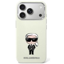 Karl Lagerfeld Smooth Ikonik Sketch MagSafe Case for iPhone 18 Pro / 17 Pro - Beige