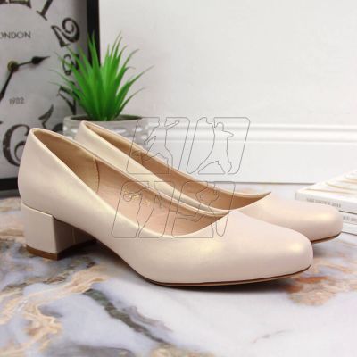 5. Sergio Leone W SK354D beige block pumps