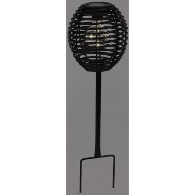 16. PROGARDEN BLACK RATTAN SOLAR BALL LAMP