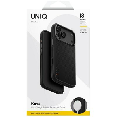 12. Uniq Keva Magclick Charging Case for iPhone 18 Pro Max / 17 Pro Max - Black