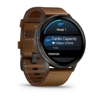 3. Garmin Venu 4 3.56 cm (1.4") AMOLED 45 mm Digital 454 x 454 px Touchscreen Black Wi-Fi GPS