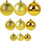 34. DECORATIVE PLASTIC BAUBLE SAFE 46 PCS GOLD MICA