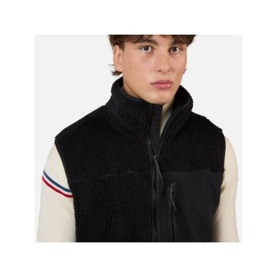 6. ROSSIGNOL Men's All Track Sherpa Vest Black