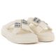 4. Women's beige platform flip-flops with zircons Potocki 16347