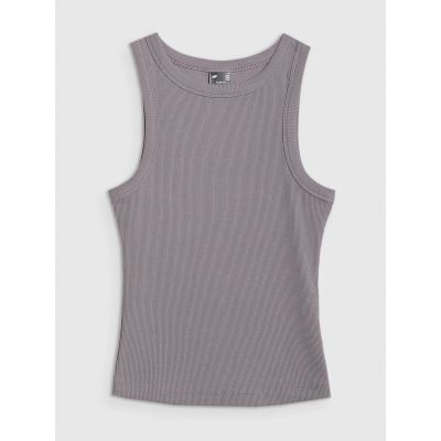 7. Women's slim ribbed knit top 4F 4FRAW25TSLEF310-25S