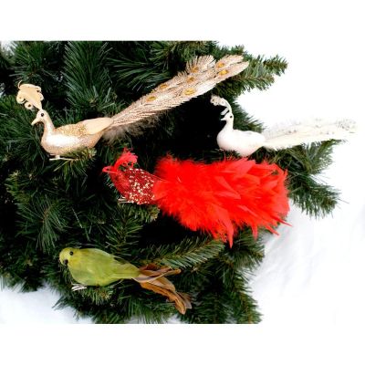 9. DECORATIVE PEACOCK ON A GOLDEN BALL CLIP